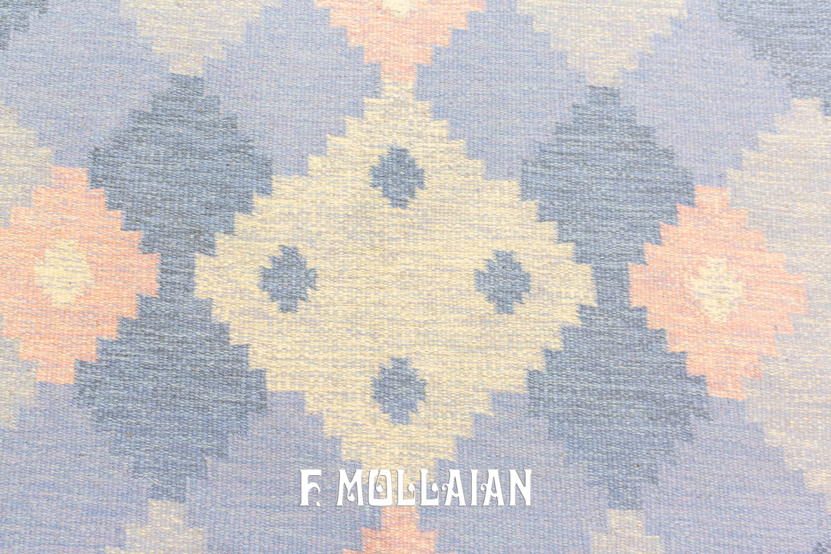 Rollakan Swedish Flat-weave Rug Pastel Color n°:681928